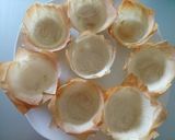 A picture of step 2 of Prawn cocktail filo pastry cups.