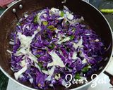 A picture of step 2 of Purple Cabbage and Moong Daal Fry.