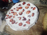 Torta de frutillas y crema🍓