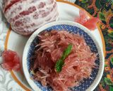 A picture of step 6 of Pink Pomelo with Green Chili Chutney.