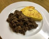 Borz pörkölt, polentával 🦡🌽 recept fázis 6 fotója