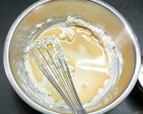 A picture of step 2 of Bhapa doi (steamed yoghurt pudding).