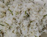 Foto langkah ke 3 dari resep Nasi Daun Jeruk Telur Dadar Barendo.