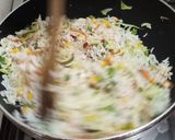 A picture of step 6 of Vegetables Fried Rice.