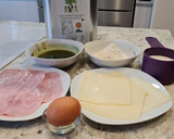 Foto del paso 1 de la receta: Creps de pesto con jamón York y queso