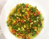 A picture of step 7 of Papad chaat पापड़ चाट.