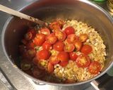 Une image de l'étape 4 de Crâne de céréales au tomates, parmesan et lonzo.