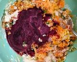 A picture of step 3 of Neutricious beetroot chilla.