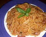 Foto del paso 5 de la receta: Espaguetis 🍝 con jamón y queso 🧀