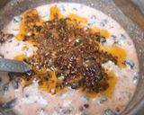 A picture of step 6 of Bhindi Ka Raita.