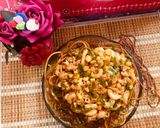 A picture of step 7 of Tikka macroni nest.