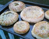 A picture of step 4 of Sourdough Uyghur naan.