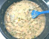 Fehérboros mustáros pulykaragu zöldborsóval és krémsajttal🫛🍸 recept fázis 3 fotója