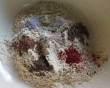 A picture of step 1 of Besan cheela.