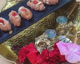 A picture of step 3 of #RSC#gulabhi syrup coconut Koya balls#.