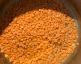 A picture of step 1 of Red lentils (masoor dal kichidi).