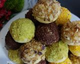 عکس مرحله 13 از دستور شیرینی توپی مغزدار 🍘 (با زرده پخته،بدون همزن)