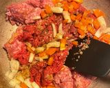 A picture of step 1 of Sausage & Ground beef Lasagna.