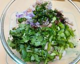 A picture of step 1 of Chicken Keema Fusion Pakora.