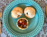 Foto del paso 2 de la receta: Canastas de 🍆 🧅 🍅 🧄 🫒 y empanadas de jamón & mozzarella 😋