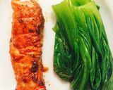 Foto langkah ke 6 dari resep Pan Grilled — Miso Glazed Salmon with Blanched Bak Coi/Salmon Miso dengan Pok Coi (Panggang Teflon).