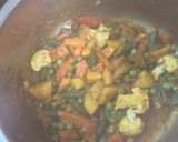 A picture of step 3 of Smoke Veggie Biryani.