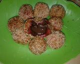Foto langkah ke 5 dari resep Onde Rasa Strawberry isi Cokelat.
