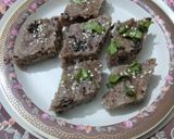 A picture of step 6 of Ragi dhokla.