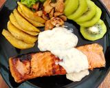 Foto langkah ke 3 dari resep Baked Salmon Tartar sauce.