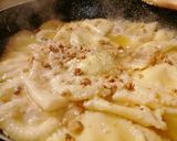 A picture of step 5 of Ravioli Filled with Ricotta, Gorgonzola, Walnuts, Sage, and Ricotta Salata.
