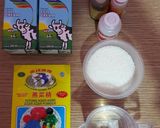 Foto langkah ke 1 dari resep Puding Susu Rainbow.