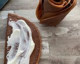 A picture of step 4 of Chocolate Crêpe Cake.