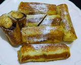 Foto langkah ke 3 dari resep Roll Roti pisang caramel coklat mozarella.