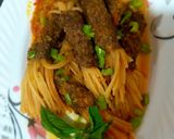 صورة لخطوة 7 من وصفة اسياخ اللحمة بالمعكرونة 🍖🍝