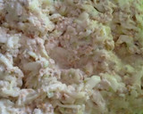Foto del paso 4 de la receta: Tortitas de calabacín, ensalada de Kale, cañamonesa y Agua de Mar