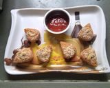 A picture of step 1 of Suji cutlets.