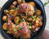 A picture of step 3 of Oven-grilled Chicken and Potato.