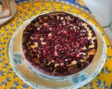 A picture of step 11 of Black Currant Mascarpone Cake with Cherry Sugar.