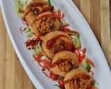 A picture of step 5 of Paneer Pinwheel.