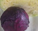Foto del paso 1 de la receta: Ensalada de Col (Repollo)morado y col blanco verde!!