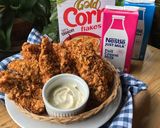 Gambar langkah 4 resipi Crispy Cornflakes Chicken.