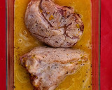 Foto del paso 5 de la receta: Pierna de cerdo a la naranja con aderezo de champiñón con piña