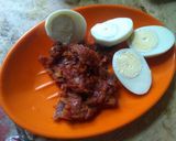 A picture of step 1 of Egg devil.