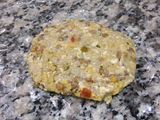Hamburguesas de garbanzos triturados y lentejas