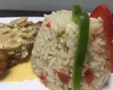 Foto del paso 4 de la receta: 🍗Milanesas de pollo en salsa de limón y hongos con arroz pilaf