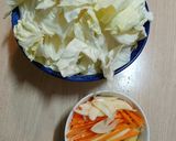 玉米筍炒高麗菜的食譜步驟1照片