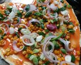 A picture of step 6 of Veg pizza.