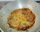 A picture of step 3 of Sindhi style Egg omelette.