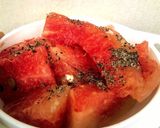 A picture of step 2 of Watermelon Salad.