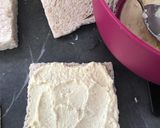 Une image de l'étape 2 de Club sandwich au concombre - mousse de jambon.